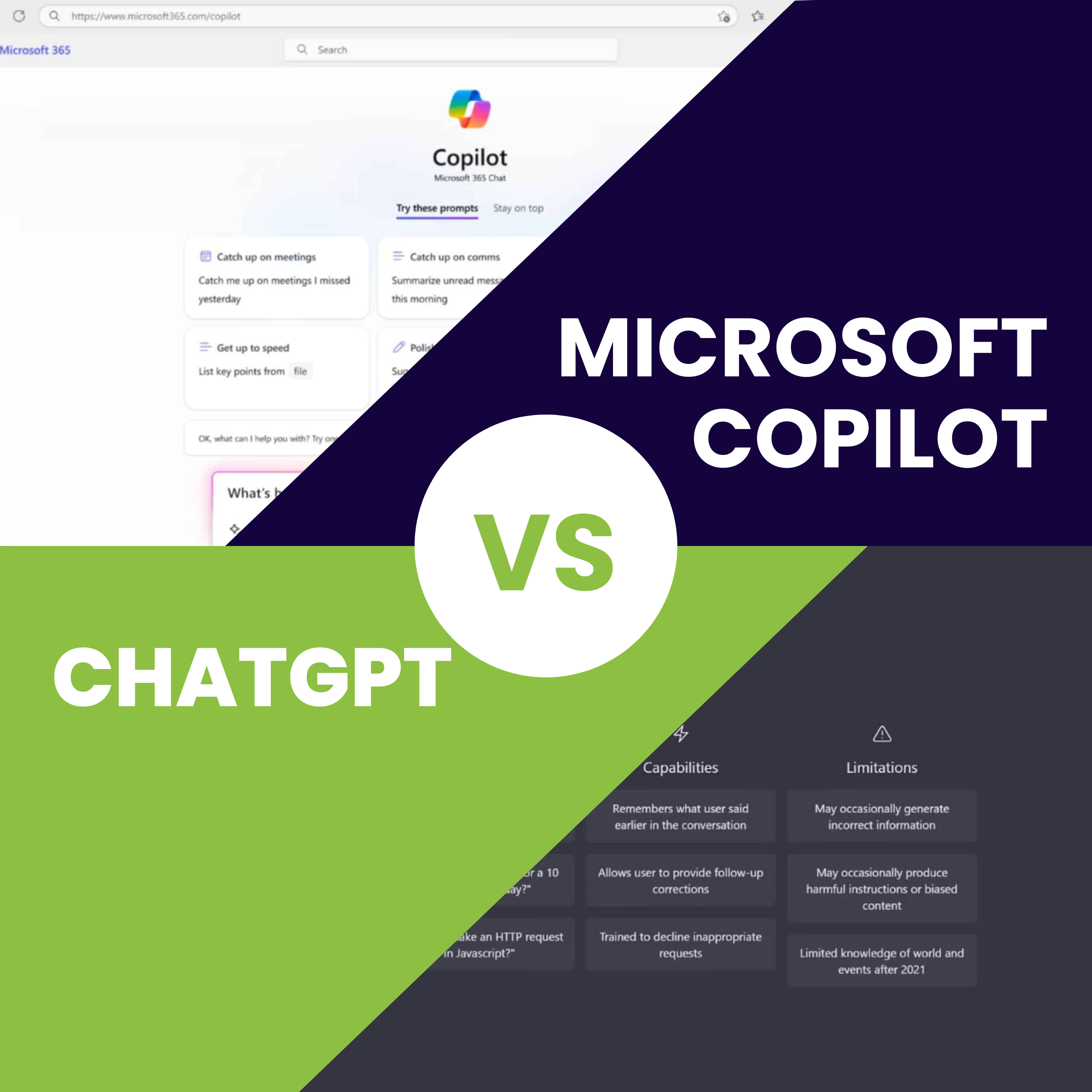 Chatgpt vs Microsoft Copilot